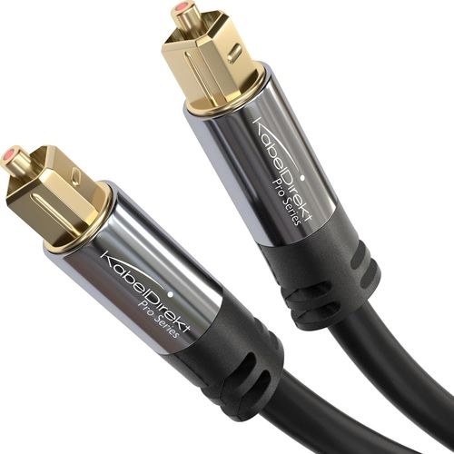 10m Câble Audio Numérique Optique/Câble Toslink (Toslink Vers Toslink, Câble Fibre Optique Pour Home Cinéma, Ps5, Xbox) Pro Series[Yin4180656]