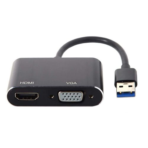 Câble Adaptateur Usb 3.0 Vers Hdmi Et Vga Hdtv Carte Graphique Externe Pour Ordinateur Portable Windows[YIN4181850]