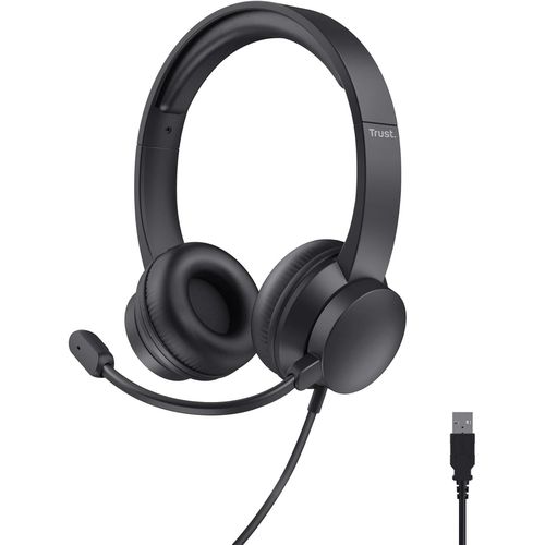 Roha Ii Casque Usb Avec Micro Léger On Ear, Arceau Réglable, Microphone Flexible, Câble 1,8 M, Casque Audio Pc Filaire Pour Ordinateur Portable Bureau Teletravail Chat Zoom Teams -[YIN4181047]