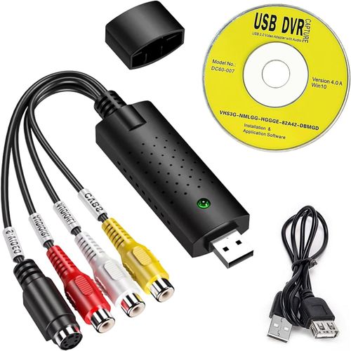 Convertisseur VHS vers numérique USB ¿ Compatible sources analogiques (RCA/S-Vidéo) ¿ Conversion pour DVD ¿ Fonctionne sur Windows et Mac - JACK DANIELS