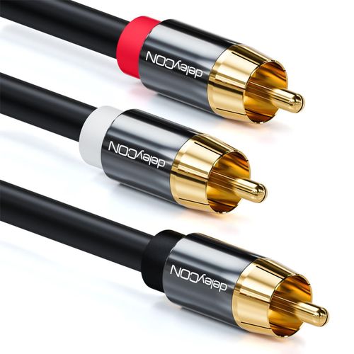 10M Câble De Subwoofer - Cinch Rca Câble En Y Câble Coaxial Numérique - Fiches Plaquées Or - Câble Audio - Cinch Connecteur À 2X Cinch Connecteur[YIN4182065]