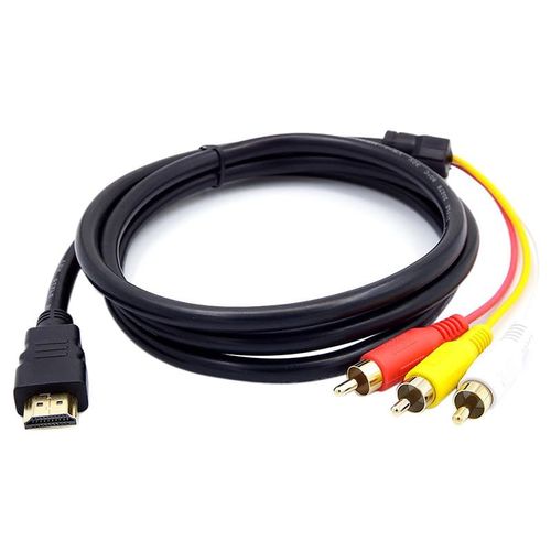 Adaptateur HDMI vers 3 RCA - Conversion vidéo/audio composant - Prise en charge 1080p pour HDTV - JACK DANIELS