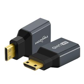 Adaptateur Mini Hdmi 8K 2.1 (Lot De 2), Adaptateur Mini Hdmi Mâle Vers Hdmi Femelle 8K@60Hz, 4K@120Hz, 2K@240Hz(2 Pièces)[YIN4181288]
