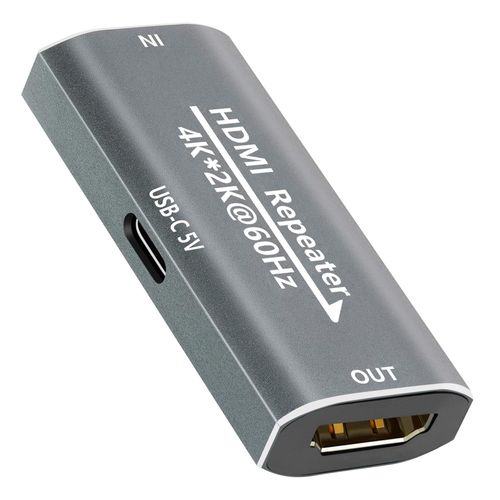 Répéteur Hdmi 4 K 60 Hz, Amplificateur Hdmi Femelle Vers Femelle, 30 M, Amplificateur De Signal Hdmi 2.0 Pour Ps4/Dvd/Tv Box, Etc. Avec Port D'alimentation Usb-C[Yin4183598]