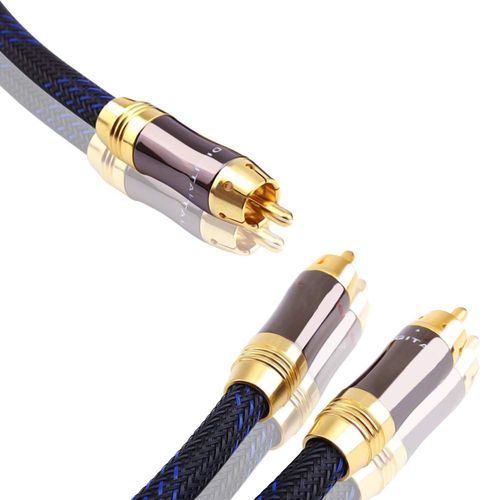 Câble Subwoofer En Y Adaptateur Rca Mâle Vers 2 Rca Mâle (0.5 M)[YIN4183794]