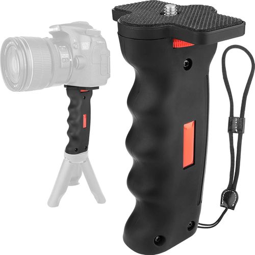 Poignée De Caméra,Stabilisateur De Main Pour Appareil Photo 6,35 Mm (1/4 Pouce) Avec Dragonne,Support Pour Appareil Photo Reflex Numérique,Caméscope,Phone,Caméra D'Action, Lampe Vi[YIN4183619]