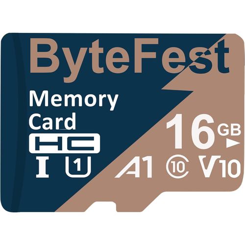 Cartes Mémoire Microsd 16 Go + Adaptateurs, Uhs-I U1 Tf Card Jusqu'À 80 Mo/S, A1 C10 V10 Fhd Vidéo, Micro Sdhc Pour Caméra De Sport/Surveillance/Dash Cam/Téléphone Portable[YIN4186011]