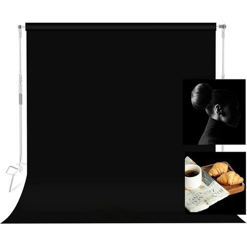 Toile De Fond En Velours Résistant Aux Plis Pour Studio Photo, Portrait, Accessoires Pour Animaux Domestiques, Toile De Fond, Cadre De Prise De Vue, 200 X 100 Cm, Noir[YIN4186402]