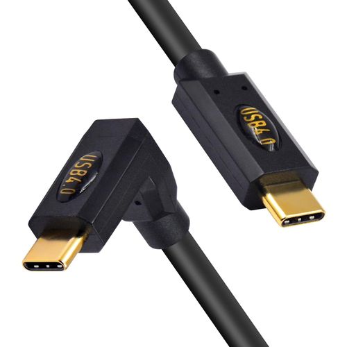 Câble USB-C 90° 60cm - 40Gbps/240W - Compatible Thunderbolt 3 - 8K@60Hz - JACK DANIELS