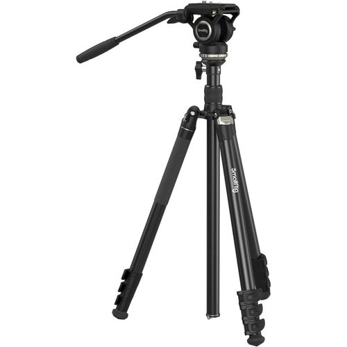 Ct210 Trépied Vidéo, 192Cm Trépied Monopode Pour Caméra Avec Tête Fluide À Base De Nivellement +/-15°, Trépied De Voyage Professionnel Pour Caméra Vidéo, Reflex Numérique, Caméscop[YIN4185885]