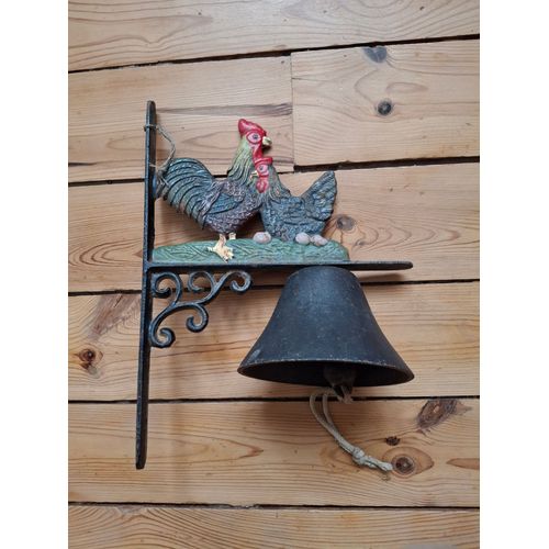 Cloche De Jardin Avec Potence Multicolore Émaillée