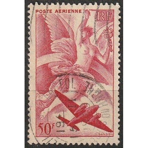 Timbre Poste Aérienne Oblitéré France 1946. Représentations Allégoriques, Série Mythologique. Iris N° 17