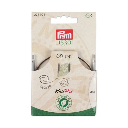 Câble Rotatif 360° Natural Prym De 40 À 150cm ¿ Cordon En Acier Avec Revêtement Nylon Pour Aiguilles Interchangeables