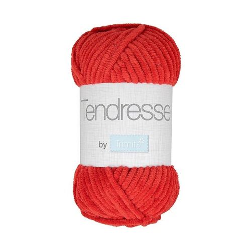 Fil Chenille Tendresse 100gr De Trimits : Douceur Et Confort Pour Toutes Vos Créations. Color : 113 Rouge