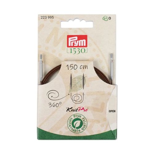 Câble Rotatif 360° Natural Prym De 40 À 150cm ¿ Cordon En Acier Avec Revêtement Nylon Pour Aiguilles Interchangeables