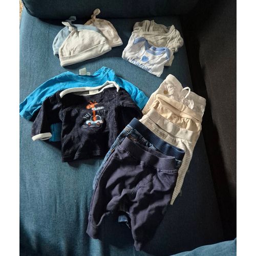 Lot 16 Pièces Vetement Bébé Garçon Taille 1 Mois