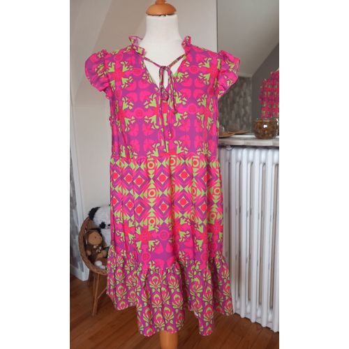 Robe Shein Rose Et Verte