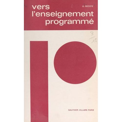 Vers L'enseignement Programmé