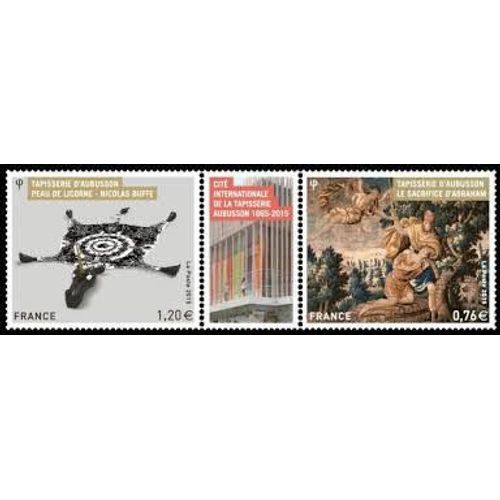 Art : Cité Internationale De La Tapisserie Et De L'Art Tissé "Le Sacrifice D'Abraham" Et "Peau De Licorne De Buffe Tapisserie D'Aubusson La Paire Se Tenant Année 2015 N° 4999 5000 Yt Luxe