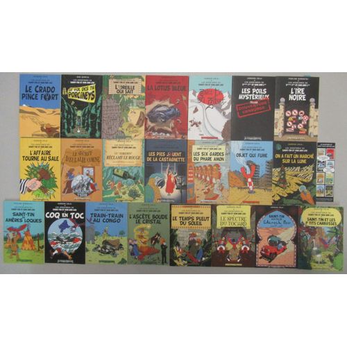 Les Aventures De Saint-Tin Et Son Ami Lou...Par Gordon Zola, Pauline Bonnefoi, Hervé, Bob Garcia. Le Léopard Démasqué. Collection Complète Des Volumes 1 À 22. Hommage Parodie Pastiche Bd, Hergé Tintin