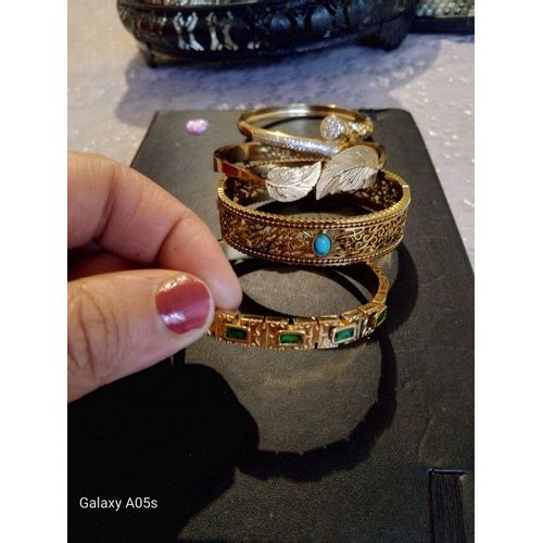 Lot De 4 Bracelets En Acier Innoxydable De Luxe