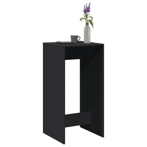 Vidaxl Table De Bar Noir 51x50x103,5 Cm Bois D'ingénierie