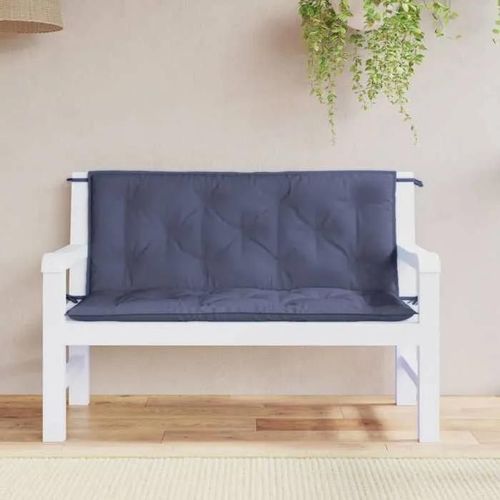 Vidaxl Lot De 2 Coussins De Banc De Jardin, Coussin De Siège, Coussin De Meuble De Terrasse Patio Salon Extérieur Intérieur, 379064