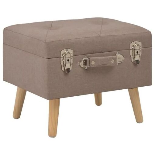 HOME DECO KIDS Pouf Coffre Pliable Enfant Circuit Voitures – Rangement + Assise 30x30x30 Cm Gris/Bleu/Jaune