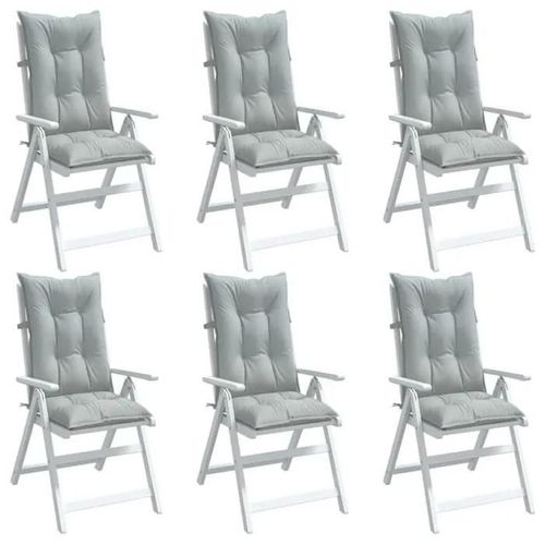 Vidaxl Lot De 6 Coussins De Chaise À Dossier Haut, Oreillers De Balcon, Coussins De Sièges Patio Jardin Terrasse Extérieur, 4002348