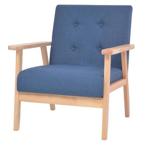 Vidaxl Fauteuil Bleu Tissu