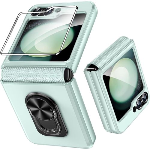 Coque Pour Samsung Z Flip 6,Coque Z Flip 6 Avec Protection D'écran Arrière & Charnière,Anneau Rotatif À 360 ° Etui,Antichoc H[J4433]
