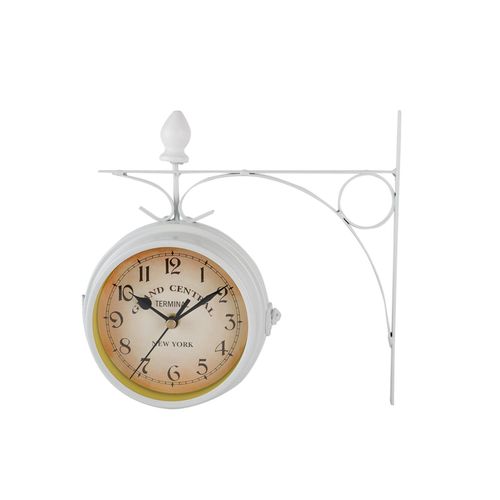 Horloge murale double face vintage ¿ Décoration silencieuse en métal pour salon, cadeau idéal pour toutes les occasions