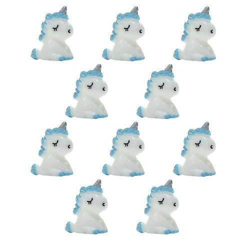 Lot De 10 Mini Figurines De Licornes ¿ Décorations En Résine Faites À La Main Pour Jardins Miniatures, Loisirs Créatifs Et Cadeaux Pour Enfants