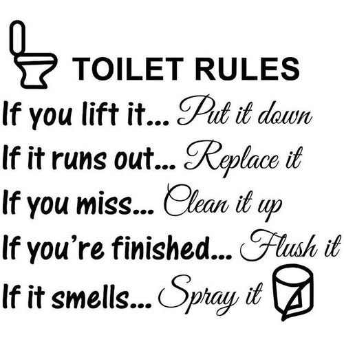 Panneau de salle de bain amovible et amusant pour hommes et femmes ¿ Sticker mural DIY pour toilettes, WC et salle d'eau
