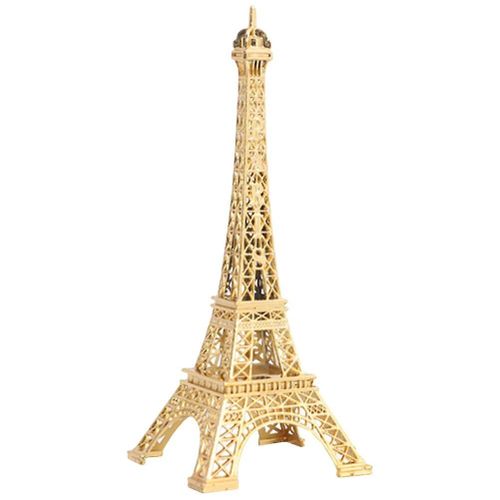 Modèle élégant de la Tour Eiffel dorée - Décoration d'intérieur en fer pour bureau, cadeau, hôtel, bar et restaurant