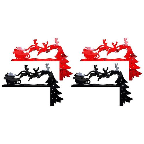Lot de 4 autocollants de Noël en acrylique pour interrupteurs ¿ Décoration murale Père Noël et élan pour une ambiance festive ¿ Faciles à appliquer et durables