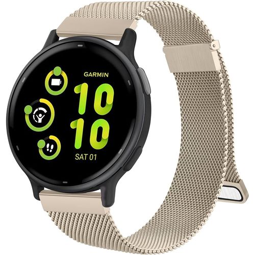 Bracelet En Métal Compatible Avec Bracelet Garmin Venu Sq/Venu Sq 2/Venu/Venu 2 Plus/Garmin Vivoactive 5/Vivoactive 3/Forerunner 55 245 Bracelet,Sangle Magnétique Pour Garmin Venu [Wpj4191067]