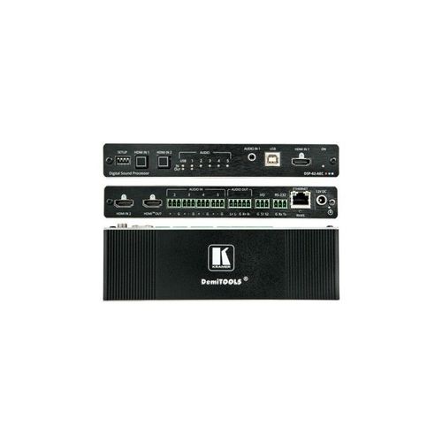 Kramer XSPerience DSP-62-AEC - Commutateur de matrice 6 x 2, Table de mixage, Noir