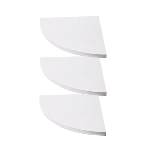 Étagère Murale D'angle Triangulaire Blanche Élégante : Rangement Peu Encombrant Pour La Décoration Intérieure, Les Livres Et Les Articles Divers