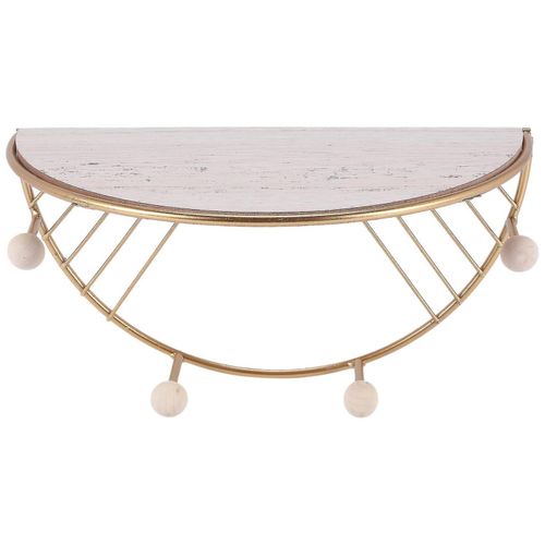 Étagère Flottante Nordique Élégante Pour Salons Modernes - Design Écologique En Bois Et Fer, Parfait Pour La Décoration Intérieure