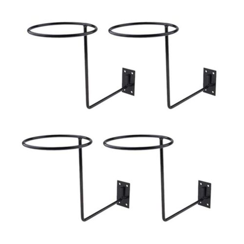 Support mural pour casque, 4 pièces ¿ Crochets métalliques durables pour équipement de moto, manteaux et rangement dans le garage ¿ Noir