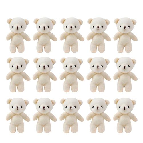 Lot de 18 figurines d'ours mignons - Pendentifs en peluche multifonctions pour bricolage, porte-clés et cadeaux