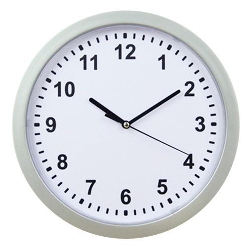 Horloge murale élégante avec compartiment de rangement ¿ Boîte à bijoux multifonctionnelle en ABS durable et argenté pour la maison et le bureau