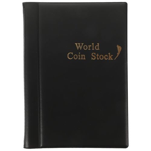 Album De Collection De Pièces De Monnaie Élégant À 120 Pochettes - Porte-Monnaie En Cuir Pu Durable Et Étui De Rangement