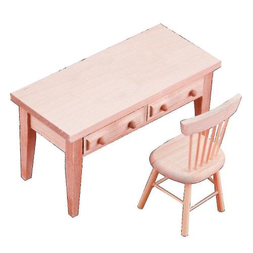 Ensemble bureau et chaises miniatures en bois pour enfants : un accessoire de jeu durable pour stimuler l'imagination et la créativité