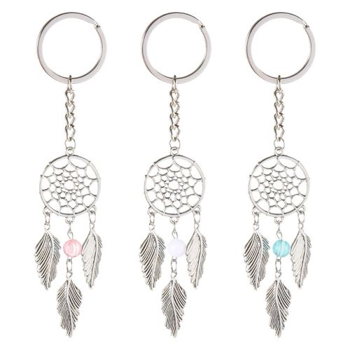 Lot de 3 porte-clés attrape-rêves ¿ Porte-clés décoratifs exquis pour sacs et cadeaux, parfaits pour toutes les occasions