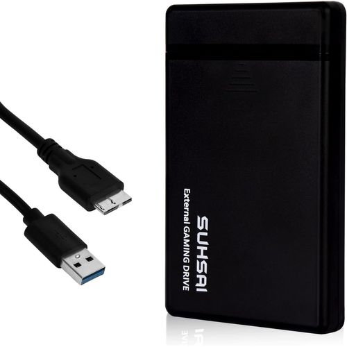 GOTHICANA BY EMPDisque Dur Externe, Disque Dur De Jeu, Disque Dur Portable 1 To, Disque Dur Externe Usb 3.0, Disque De Stockage Pour Ps5, Ps4, Ps3, Mac, Pc, Ordinateur Portable, Console De Jeu (Noir)