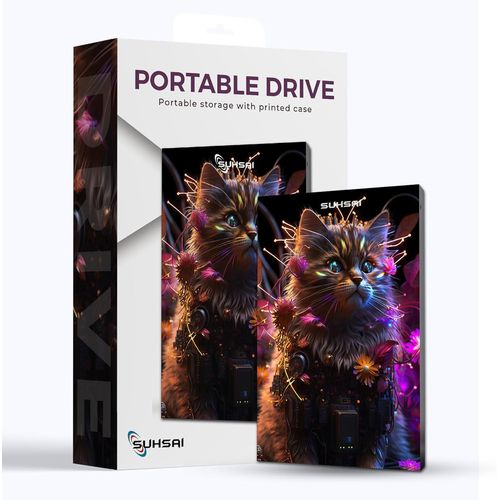 GOTHICANA BY EMPDisque Dur Externe, Disque Dur De Jeu, Disque Dur Portable 1 To, Disque Dur Externe Usb 3.0, Disque De Stockage Pour Ps5, Ps4, Ps3, Mac, Pc, Ordinateur Portable, Console De Jeu (Noir)