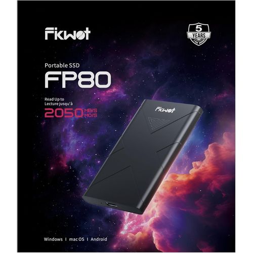 GOTHICANA BY EMPFp80 Disque Ssd Externe 500Go Usb-C 3.2 Gen 2, Jusqu'À 2050Mo/S, Portable Ssd Pour Iphone Série 15, Ps5/Ps4(Pro), Android, Xbox, Mac, Pc