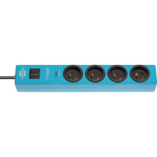 Hugo! Bloc Multipr 4 Pr S Avec Parasurtenseur/Parafoudre Cordon 2 M - Azur